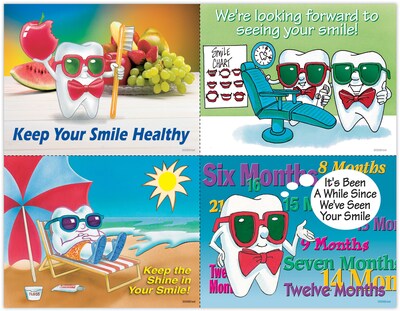 Toothguy® Assorted Postcards; for Laser Printer; Healthy Smile, 100/Pk