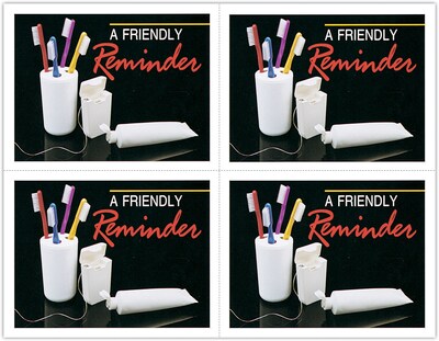 Graphic Image Postcards; for Laser Printer; Toothbrushes, Friendly Reminder, 100/Pk