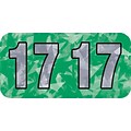 Medical Arts Press® Holographic End-Tab Year Labels; 2017, Green