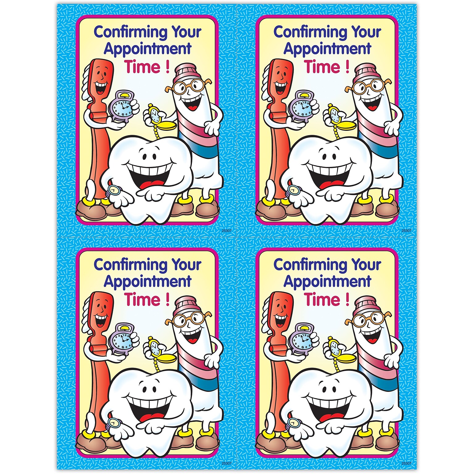 Smile Team™ Postcards; for Laser Printer; Confirming Your Appointment Time, 100/Pk