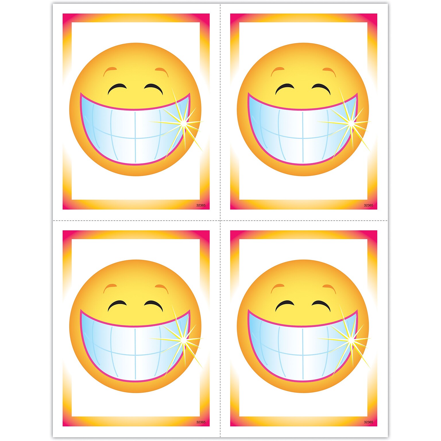 Graphic Image Postcards; for Laser Printer; Smiley Face with Teeth, 100/Pk