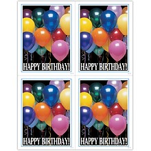 Generic Postcards; for Laser Printer; Happy Birthday Balloons, 100/Pk