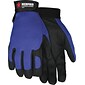 Memphis Gloves® Fasguard™ Clarino® Synthetic Leather Palm Multi-Task Gloves, Blue/Black, Large