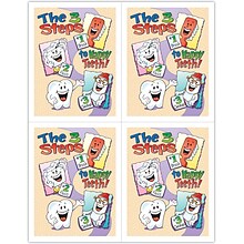 Smile Team™ Postcards; for Laser Printer; The 3 Steps To Happy Teeth, 100/Pk