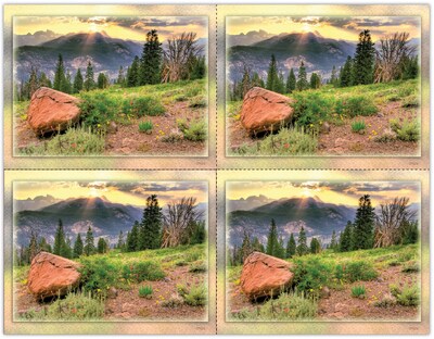Scenic Postcards; for Laser Printer; Scenic Mountain Sunset, 100/Pk