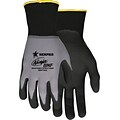 Memphis Gloves® Ninja® Breathable Nitrile Foam Gloves, Black/Gray, Extra-Large, 12/Pairs