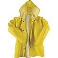 Neese® Dura Quilt 56 Yellow Attached Hood Rain Jacket 2XL