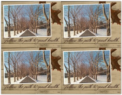Photo Image Laser Postcards, Snowy Lane, 100/Pk