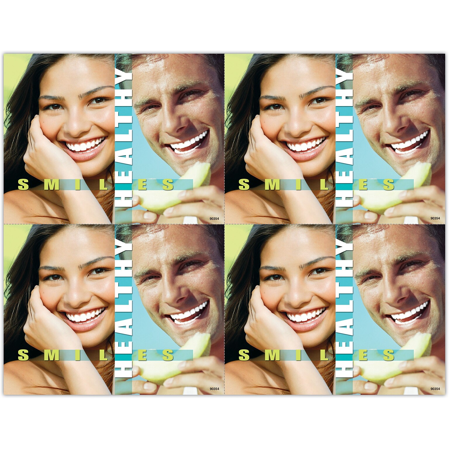 Graphic Image Postcards; for Laser Printer; Healthy Smiles, 100/Pk