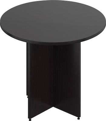 Offices to Go 36 Wide Round Table With Cross Base, American Espresso, 36 Dia (TDSL36R-AEL)