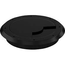 Offices To Go 2 Wide Grommet Cover, Black, 1/4H x 2W x 2D