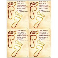 Inspirational Postcards; for Laser Printer; Foot Work of Art, 100/Pk