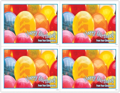 Photo Image Postcards; for Laser Printer; Birthday Balloons with Spines, 100/Pk