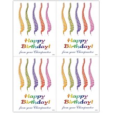 Graphic Image Postcards; for Laser Printer; Colorful Spines Birthday, 100/Pk