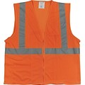 Protective Industrial Products High Visibility Sleeveless Safety Vest, ANSI Class R2, Orange, 2XL (3