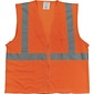 Protective Industrial Products High Visibility Sleeveless Safety Vest, ANSI Class R2, Orange, 2XL (302-0702Z-OR/2X)