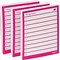 Poppin Pink Set of 3 Task Pads