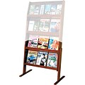 Wooden Mallet Optional Floor Stand Legs for Wall-Mounted Literature Displays, Mahogany Finish