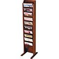 Wooden Mallet Solid Wood Literature Display Units; 49x12x12, Mahogany, 10-Pkt, Free-Standing