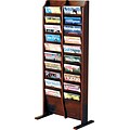 Wooden Mallet Solid Wood Literature Display Units; 49x22x12, Mahogany, 20-Pkt, Free-Standing