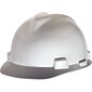 Mine Safety Appliances V-Gard Polyethylene 4-Point Short Brim Hard Hat, White (477482)