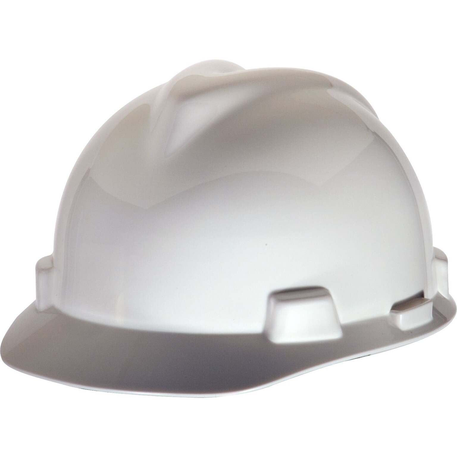 Mine Safety Appliances V-Gard Polyethylene 4-Point Short Brim Hard Hat, White (10057441)