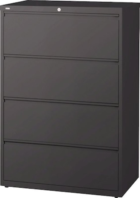 Quill Brand® 4-Drawer Lateral File Cabinet, Locking, Letter/Legal, Charcoal, 36W (26825D)