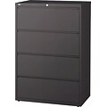 Quill Brand® 4-Drawer Lateral File Cabinet, Locking, Letter/Legal, Charcoal, 36W (26825D)