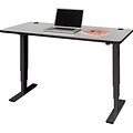 Safco 60 x 30 Electric Height-Adjustable Table, Gray Top, Black Base