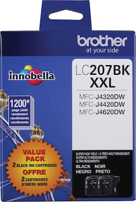 Brother LC2072PKS Black Extra High Yield Ink Cartridge,  2/Pack