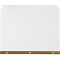 Staples Large Tab Write-On Dividers, 8-Tab Set, White, 4/pack