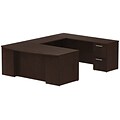 Bush Business Furniture Emerge 72W x 22D Desk w/ 2 and 3 Drawer Pedestals, Natural Maple, Installed (300S030MRFA)