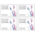 Medical Arts Press® Photo Image Laser Postcards; Dental Flex Spending Toothbrush in Glass, 100/Pk
