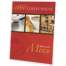 Custom Full Color Menus, 11 x 17, Flat Sheet, White Opaque Smooth 80# with 3 mil. Lamination, 2-Si