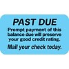 Medical Arts Press® Past Due Collection Medical Labels, Past Due, Light Blue, 7/8x1-1/2, 500 Labels