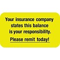 Medical Arts Press® Patient Insurance Labels, Your Insurance Co. States, Fl Chartreuse, 7/8x1-1/2,500 Labels