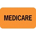 Medical Arts Press® Insurance Chart File Medical Labels, Medicare, Fluorescent Orange, 7/8x1-1/2, 5