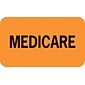 Medical Arts Press® Insurance Chart File Medical Labels, Medicare, Fluorescent Orange, 7/8x1-1/2", 500