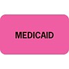 Medical Arts Press® Insurance Chart File Medical Labels, Medicaid, Fluorescent Pink, 7/8x1-1/2, 500