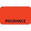 Medical Arts Press® Insurance Chart File Medical Labels, Insurance, Fluorescent Red, 7/8x1-1/2, 500