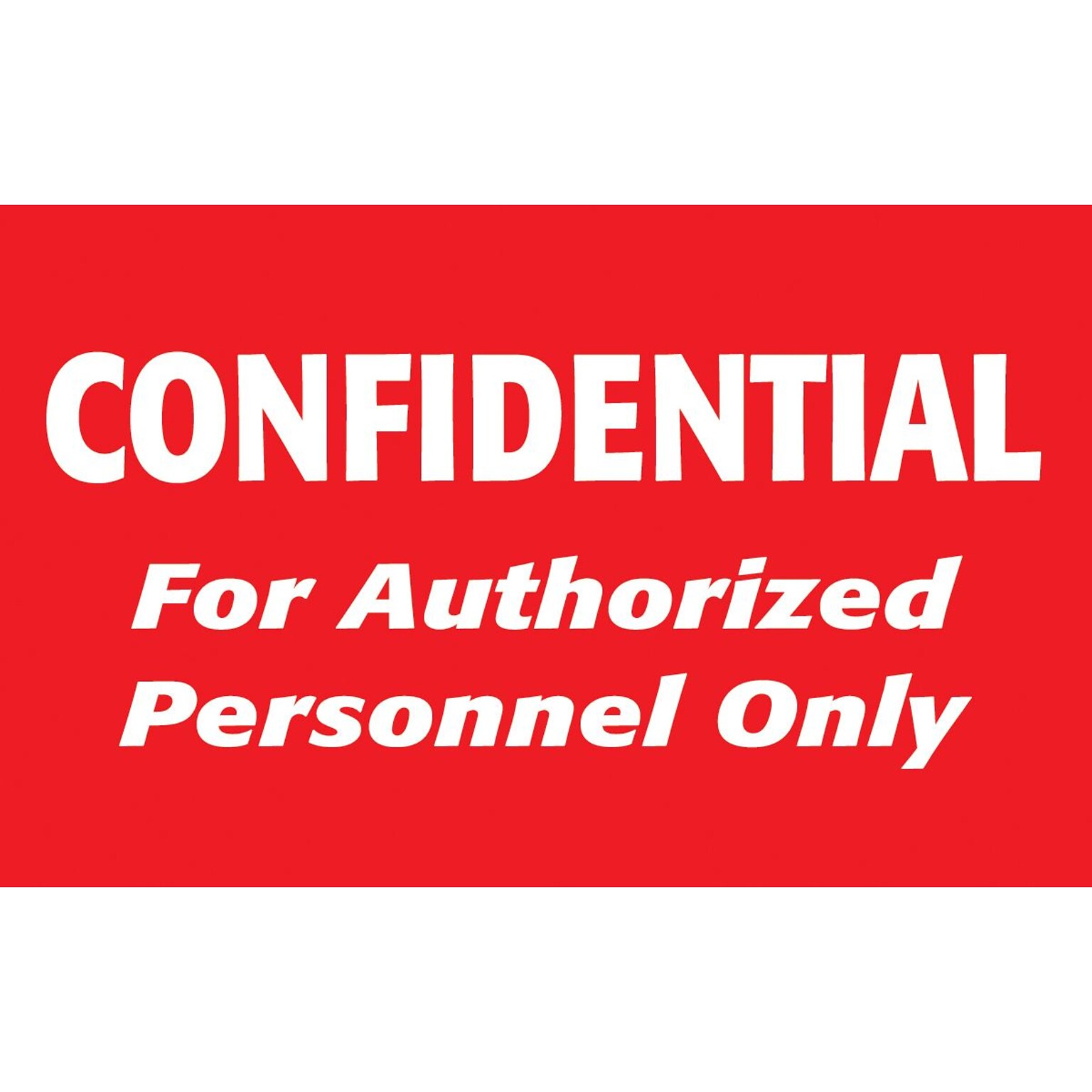 Medical Arts Press® Patient Record Labels, Confidential/Authorized Personnel, Red, 2-1/2x4, 100 Labels