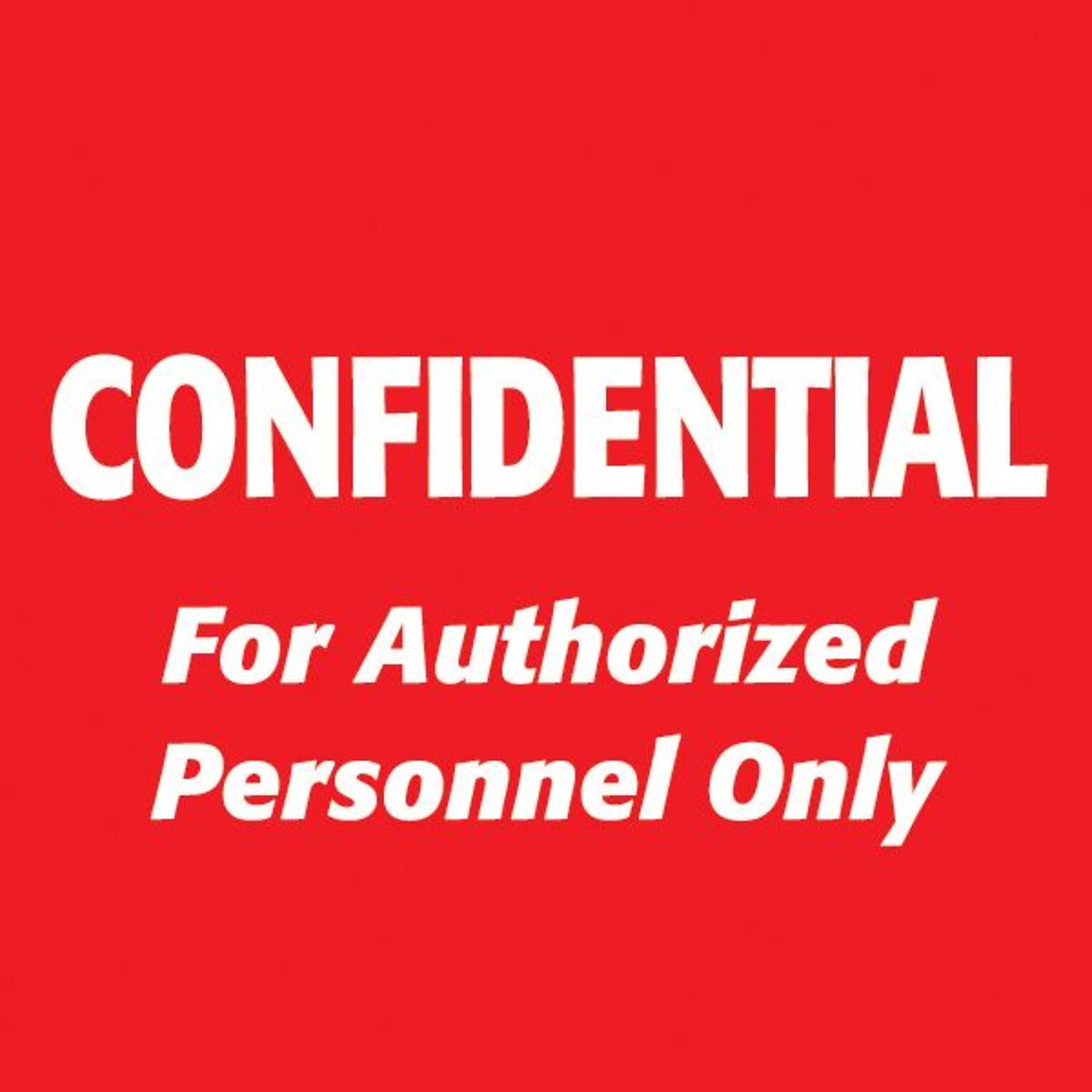 Medical Arts Press® Patient Record Labels, Confidential/Authorized Personnel, Red, 2x2, 500 Labels