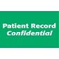 Medical Arts Press® Patient Record Labels, Patient Record Confidential, Green, 4x2-1/2", 100 Labels