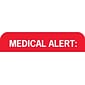 Chart Alert Medical Labels, Medical Alert, Red and White, 7/8x1-1/2", 500 Labels