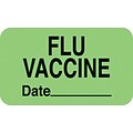 Chart Alert Medical Labels, Flu Vaccine, Fluorescent Green, 7/8x1-1/2, 500 Labels