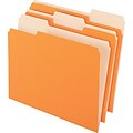 Pendaflex Two-Tone File Folders, 1/3 Cut Top Tab, Letter, Orange/Light Orange, 100/Box