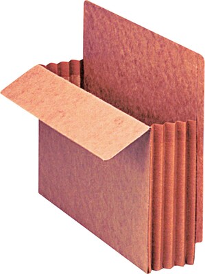 Pendaflex Reinforced File Pocket, 3 1/2 Expansion, Letter Size, Redrope, 10/Box (95343)