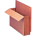 Pendaflex Reinforced File Pocket, 3 1/2 Expansion, Letter Size, Redrope, 10/Box (95343)