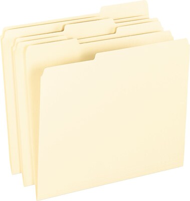Pendaflex Smart Shield File Folders, Letter size, Manila, 100/Box (62702)