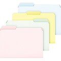 Pendaflex Pastel Color File Folders, 1/3 Cut Top Tab, Letter, Assorted, 100/Box